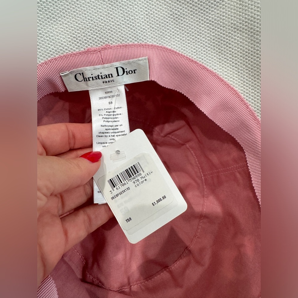 NWT Dior D-Bobby Florilegio Small Brim Bucket Hat Size 59 - Picture 9 of 11